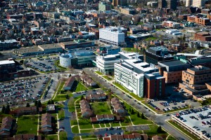 The Buffalo Niagara Medical Campus is located within the 120-acre campus bordering Allentown, the Fruit Belt and downtown Buffalo. Photo: Buffalo Niagara Enterprise