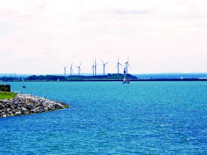 The city of Lackawanna designed a two-phased project, Steel Winds, to transform the 30-acre tract along Lake Erie into a progressive, renewable energy landscape. The project’s footprint now includes the Town of Hamburg, bringing the total capacity to 35 megawatts. Photo: Buffalo Niagara Enterprise