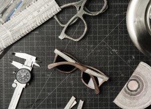 Portland, Oregon-based Shwood Eyewear, the originator of wood-framed sunglasses, uses a variety of woods, whiskey barrels, baseball bats, slate, records and newspapers for its frames. Photo: Shwood Eyewear