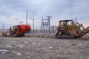Installation of the 2 lit and 22 dark fibers in the project, as well as the installation of an empty fiber conduit spanning to Level 3, CenturyLink, AT&T and Sprint’s transcontinental fiber facilities.  Photo: Niobrara Energy Development