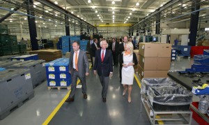 Kentucky Gov. Steve Beshear (middle) tours Dr. Schneider Automotive System’s new $29-million facility in Russell Springs. Photo: Kentucky Cabinet for Economic Development