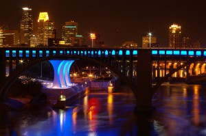 Minneapolis at night. Photo by Brandon Toner