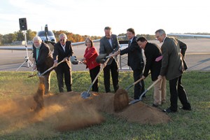 Last fall, Cirrus Aircraft broke ground on its Vision Center at McGhee Tyson Airport in Alcoa. This Cirrus Customer Experience Center will be the central location for all Cirrus Aircraft pilot, owner and customer activities, as well as focus on the new Vision SF50 single-engine personal jet. Photo: Blount Partnership. 